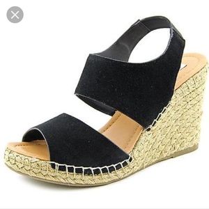 Steve Madden 7.5 suede espadrilles wedge heels